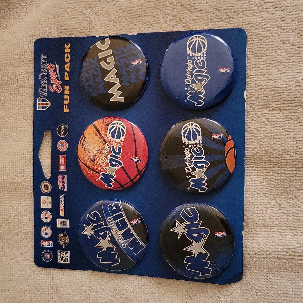 Orlando Magic set of 6 button pins